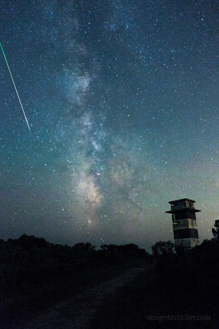Perseid Meteor Shower over Gooseberry Island, Westport Massachusetts
