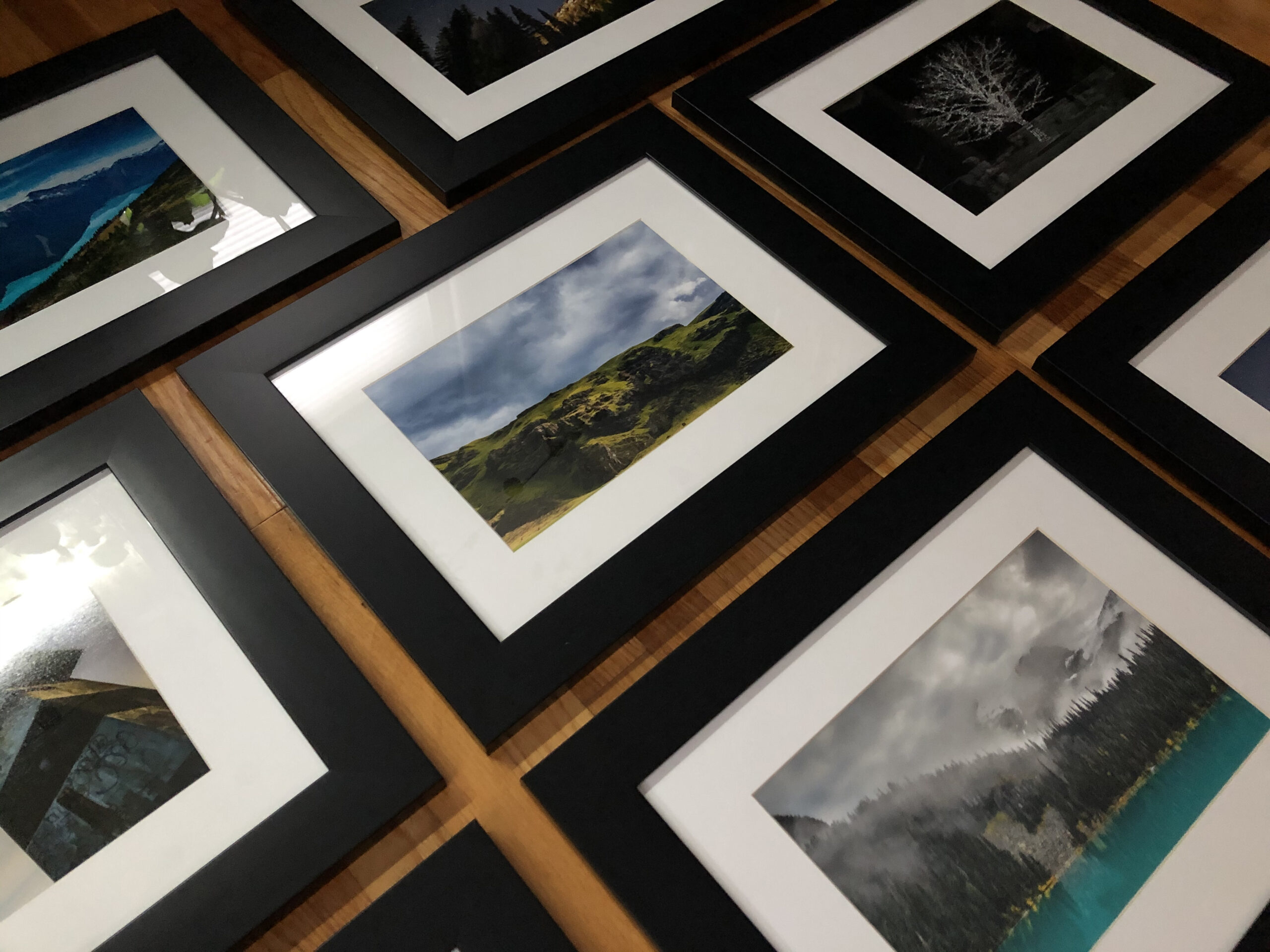 Printed and framed photo samples