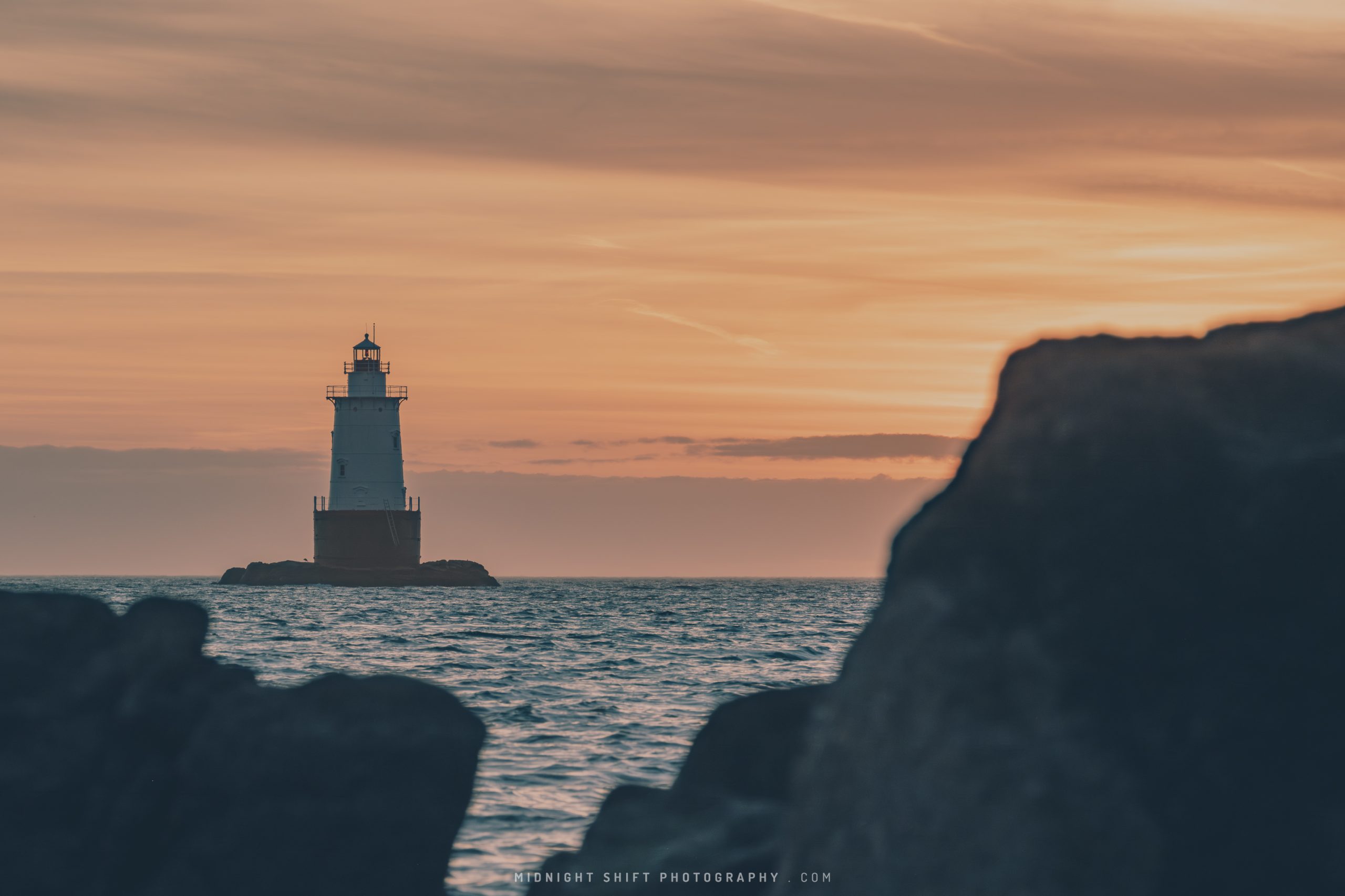 Sakonnet Lighthouse off the coast of Little Compton, Rhode Island